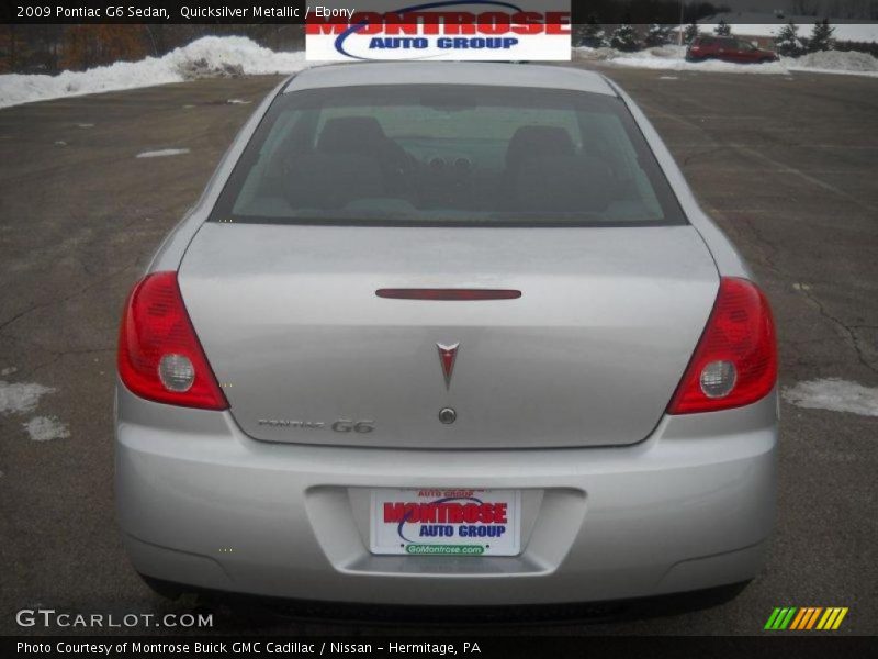 Quicksilver Metallic / Ebony 2009 Pontiac G6 Sedan