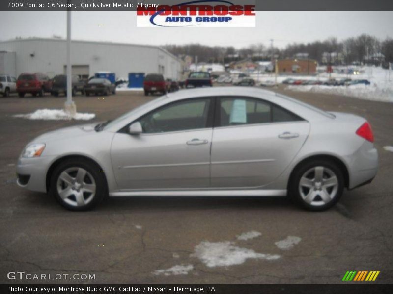 Quicksilver Metallic / Ebony 2009 Pontiac G6 Sedan