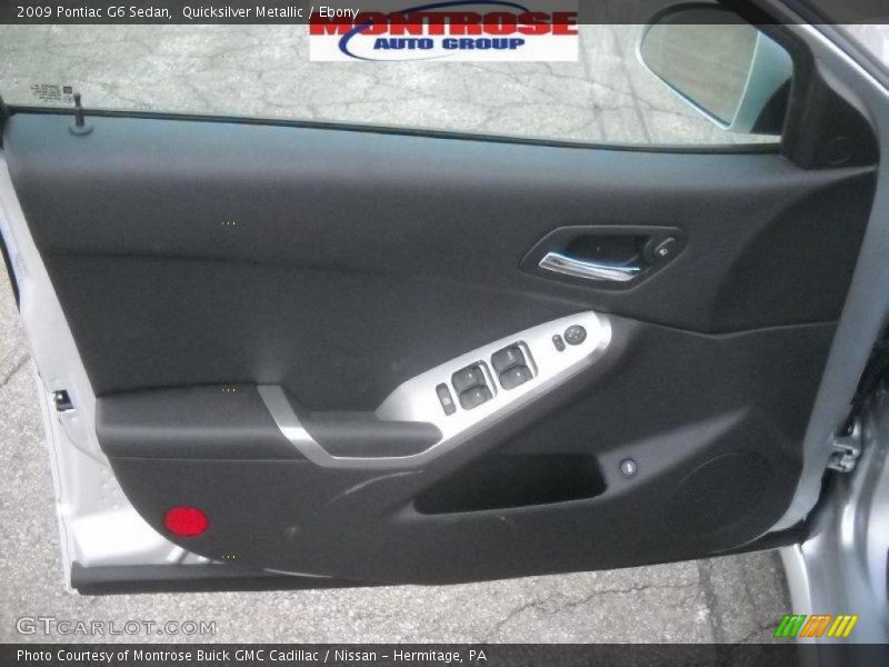 Quicksilver Metallic / Ebony 2009 Pontiac G6 Sedan