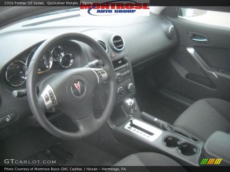 Quicksilver Metallic / Ebony 2009 Pontiac G6 Sedan