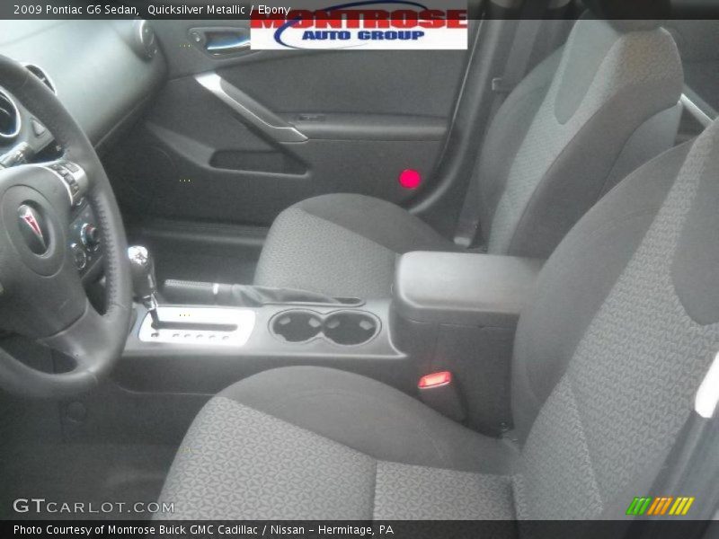 Quicksilver Metallic / Ebony 2009 Pontiac G6 Sedan