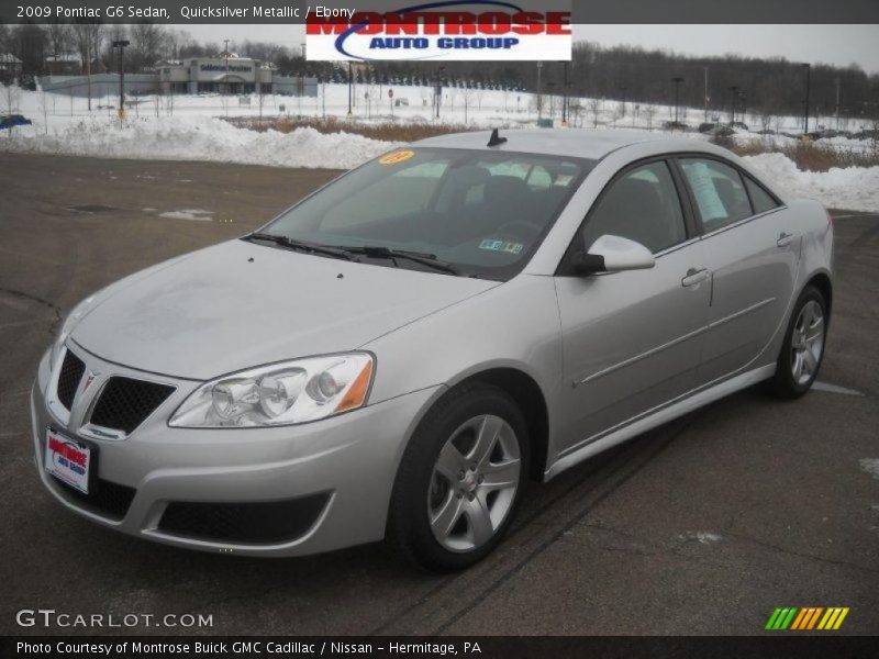 Quicksilver Metallic / Ebony 2009 Pontiac G6 Sedan