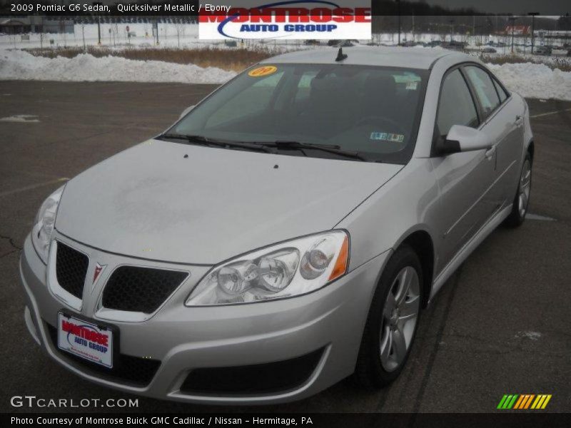 Quicksilver Metallic / Ebony 2009 Pontiac G6 Sedan
