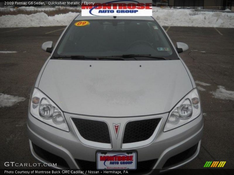 Quicksilver Metallic / Ebony 2009 Pontiac G6 Sedan