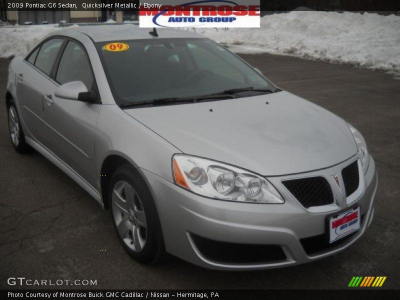 Quicksilver Metallic / Ebony 2009 Pontiac G6 Sedan