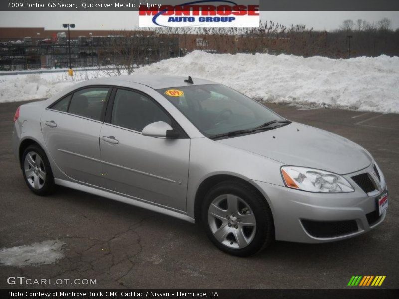 Quicksilver Metallic / Ebony 2009 Pontiac G6 Sedan