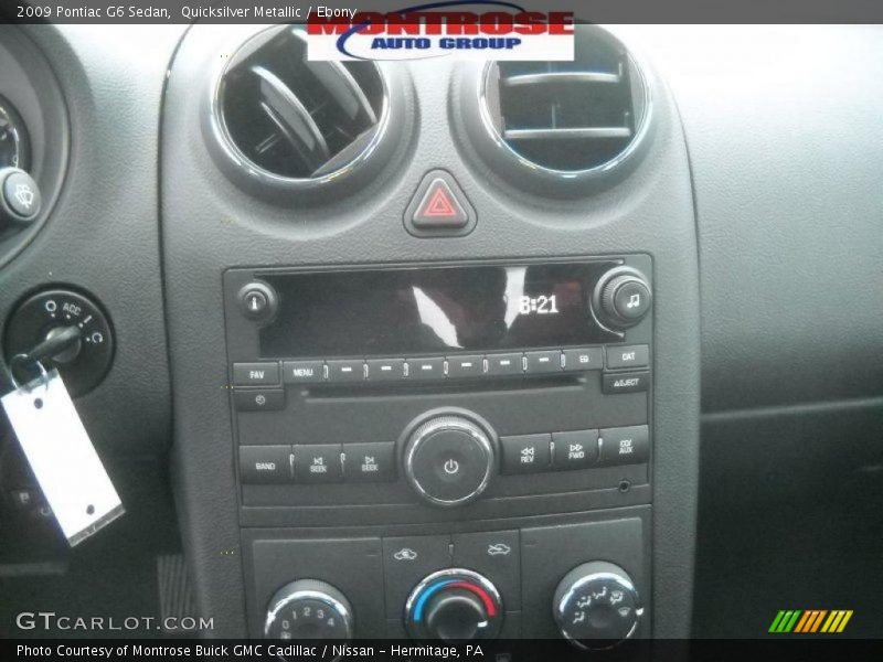 Quicksilver Metallic / Ebony 2009 Pontiac G6 Sedan