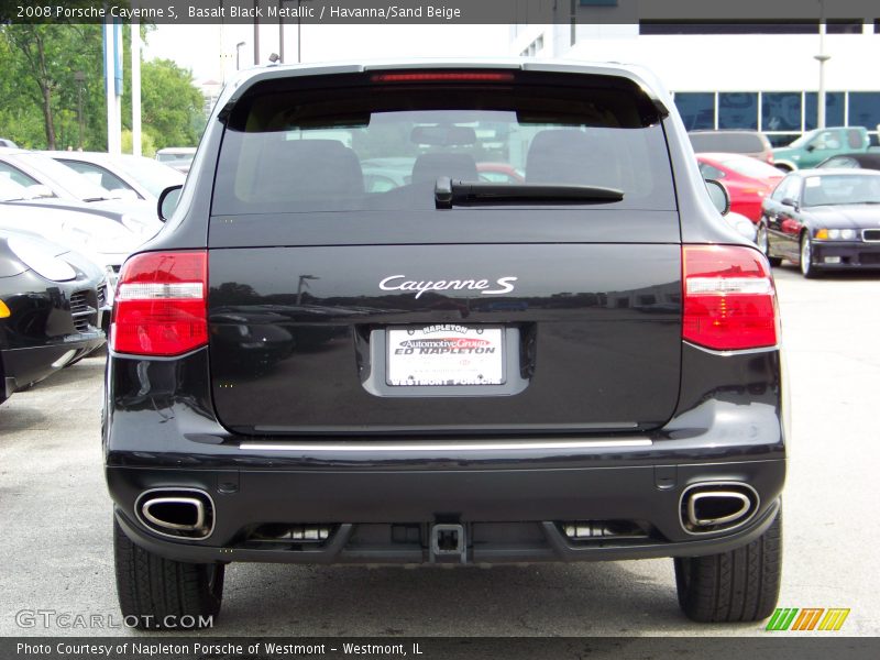 Basalt Black Metallic / Havanna/Sand Beige 2008 Porsche Cayenne S