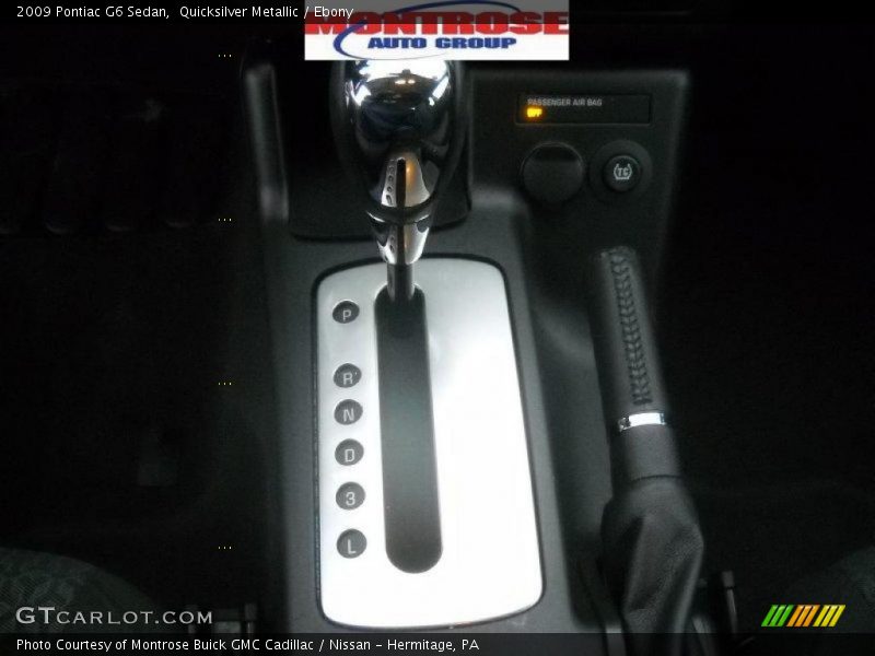 Quicksilver Metallic / Ebony 2009 Pontiac G6 Sedan