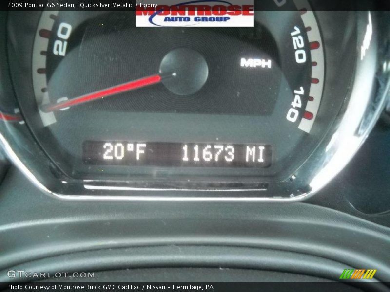 Quicksilver Metallic / Ebony 2009 Pontiac G6 Sedan