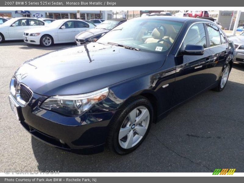 Monaco Blue Metallic / Beige 2007 BMW 5 Series 525xi Sedan