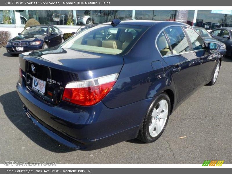 Monaco Blue Metallic / Beige 2007 BMW 5 Series 525xi Sedan