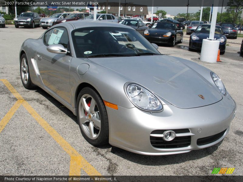 Arctic Silver Metallic / Black 2007 Porsche Cayman S