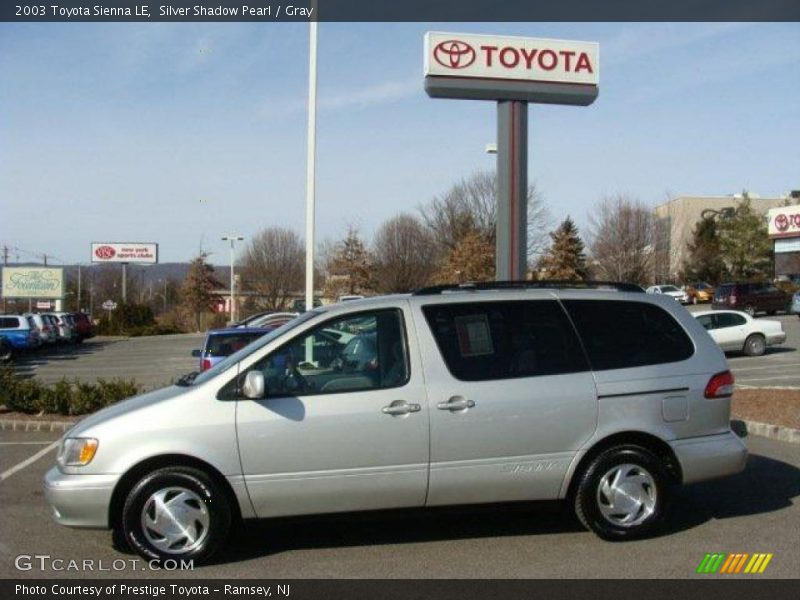 Silver Shadow Pearl / Gray 2003 Toyota Sienna LE