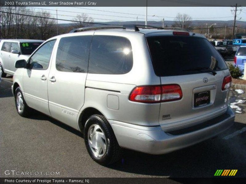 Silver Shadow Pearl / Gray 2003 Toyota Sienna LE