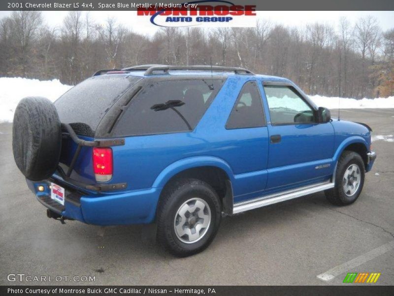 Space Blue Metallic / Medium Gray 2001 Chevrolet Blazer LS 4x4