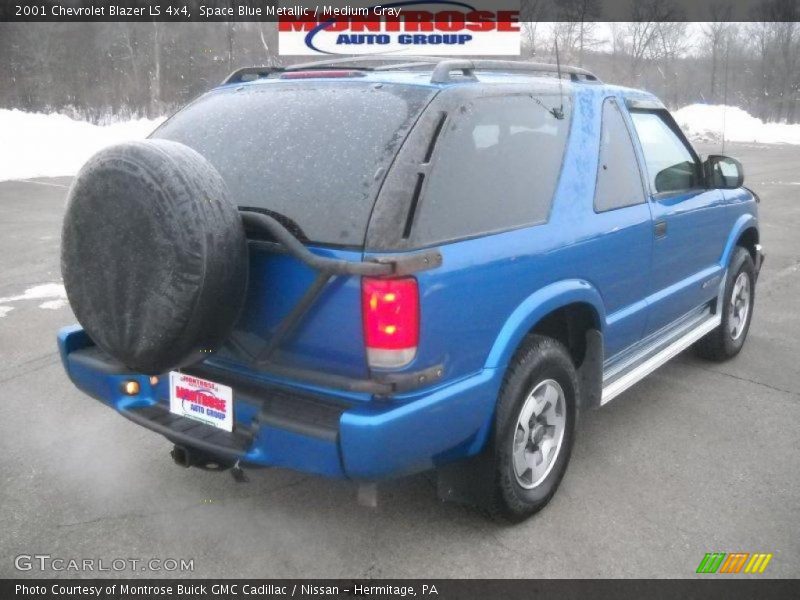 Space Blue Metallic / Medium Gray 2001 Chevrolet Blazer LS 4x4