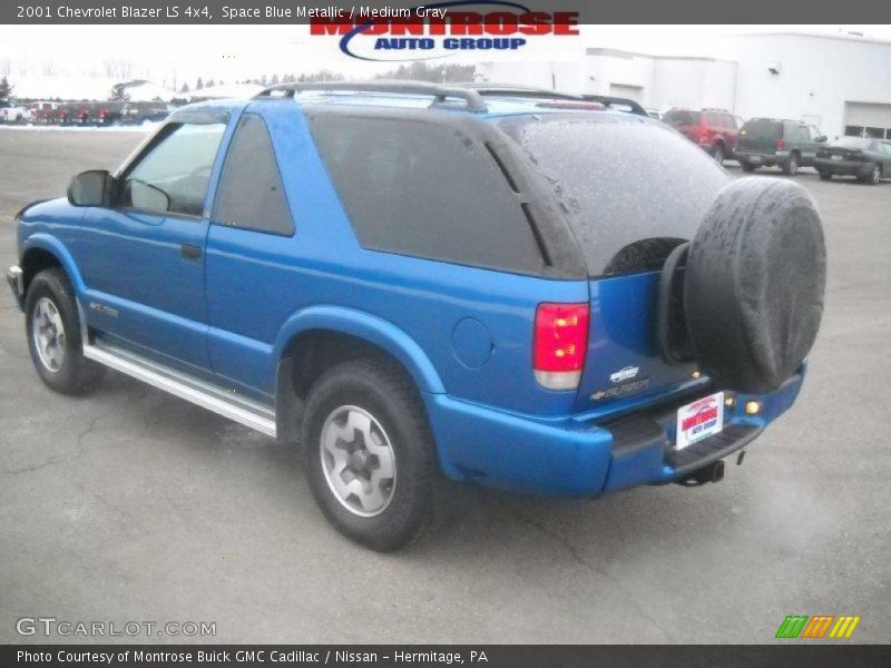 Space Blue Metallic / Medium Gray 2001 Chevrolet Blazer LS 4x4