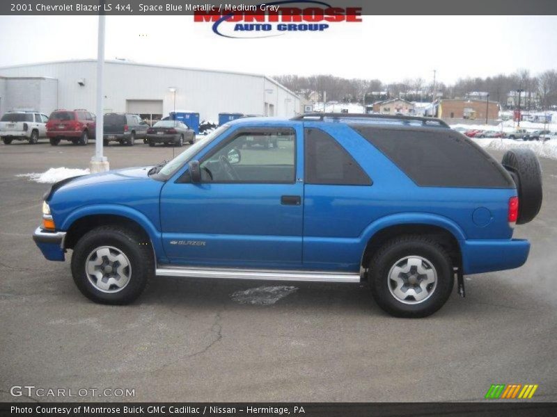 Space Blue Metallic / Medium Gray 2001 Chevrolet Blazer LS 4x4