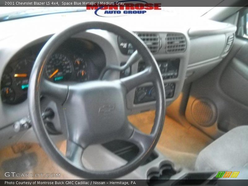 Space Blue Metallic / Medium Gray 2001 Chevrolet Blazer LS 4x4