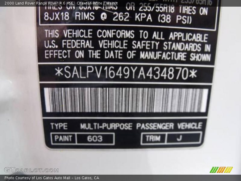 Chawton White / Walnut 2000 Land Rover Range Rover 4.6 HSE
