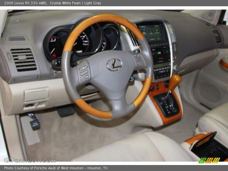 Crystal White Pearl / Light Gray 2006 Lexus RX 330 AWD
