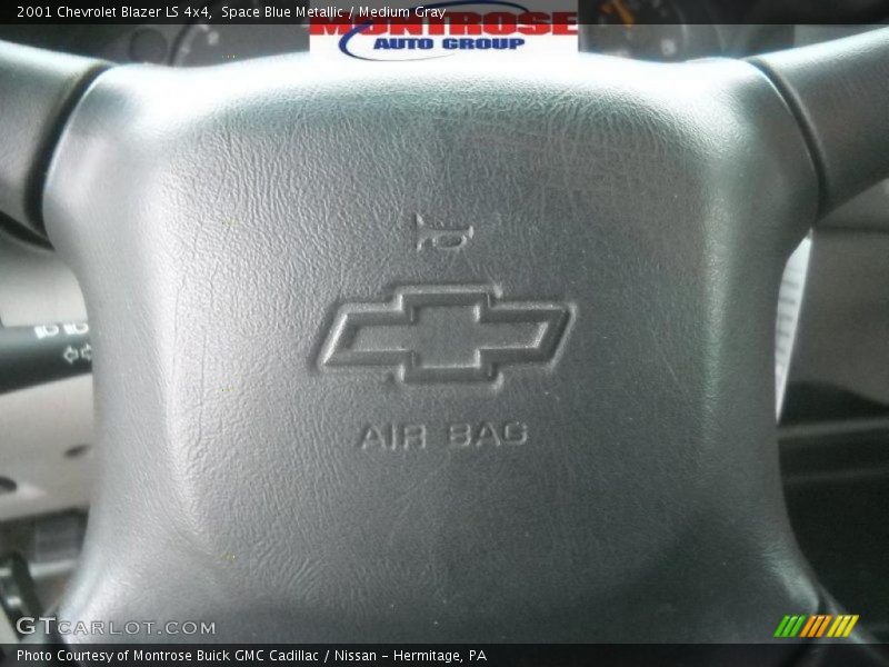 Space Blue Metallic / Medium Gray 2001 Chevrolet Blazer LS 4x4