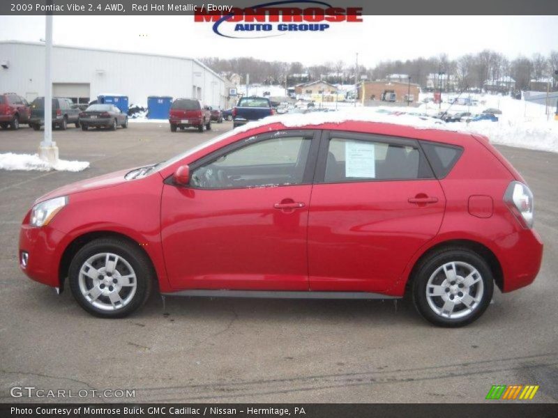 Red Hot Metallic / Ebony 2009 Pontiac Vibe 2.4 AWD