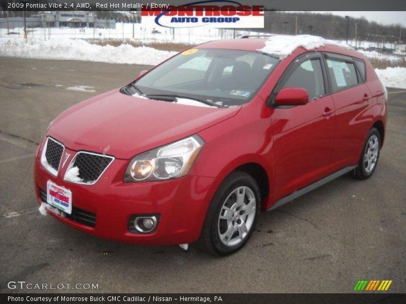 Red Hot Metallic / Ebony 2009 Pontiac Vibe 2.4 AWD