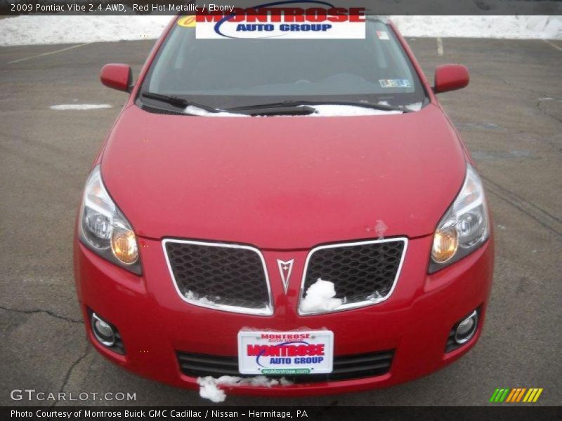 Red Hot Metallic / Ebony 2009 Pontiac Vibe 2.4 AWD