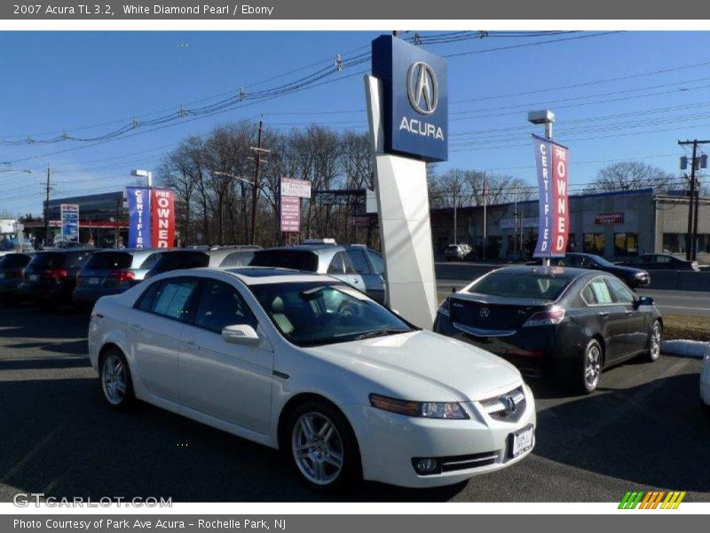White Diamond Pearl / Ebony 2007 Acura TL 3.2