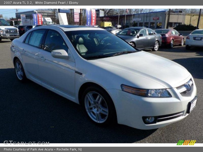 White Diamond Pearl / Ebony 2007 Acura TL 3.2