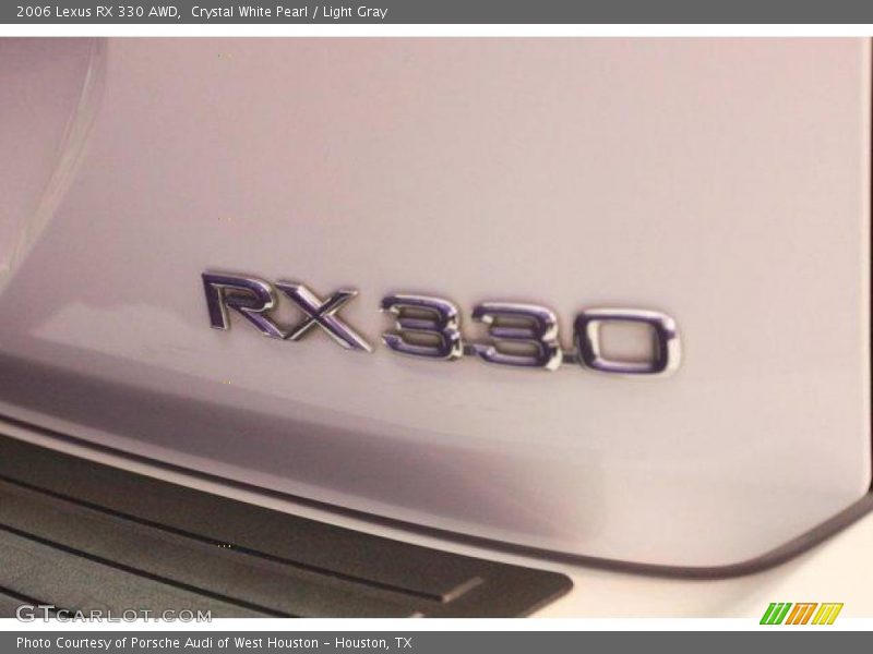Crystal White Pearl / Light Gray 2006 Lexus RX 330 AWD