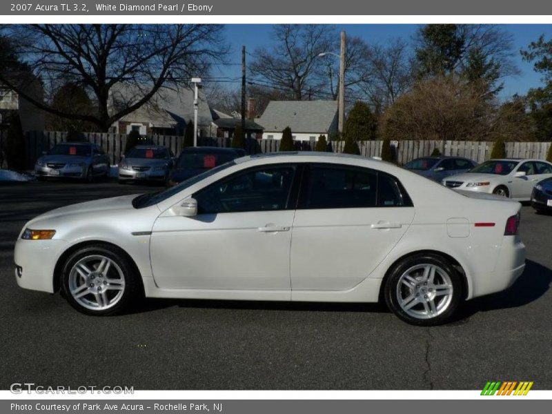 White Diamond Pearl / Ebony 2007 Acura TL 3.2