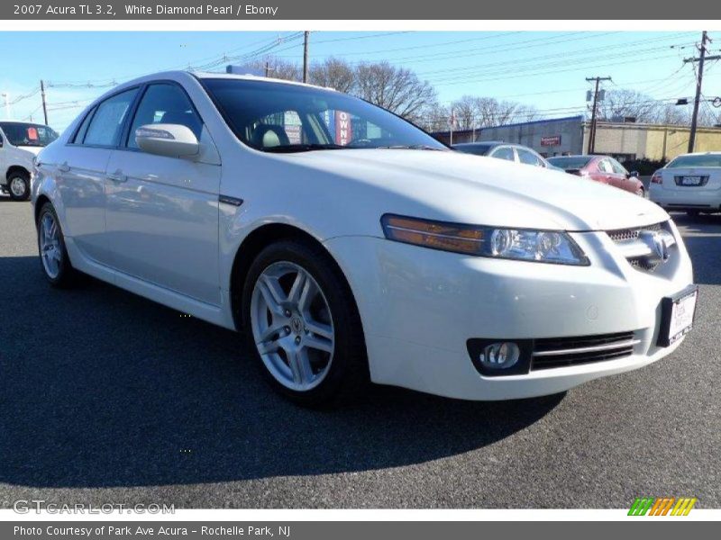White Diamond Pearl / Ebony 2007 Acura TL 3.2