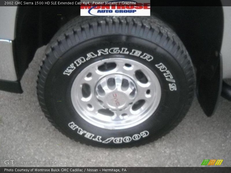 Pewter Metallic / Graphite 2002 GMC Sierra 1500 HD SLE Extended Cab 4x4