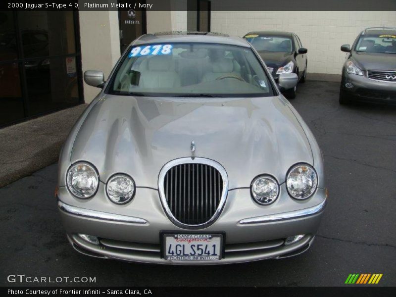Platinum Metallic / Ivory 2000 Jaguar S-Type 4.0
