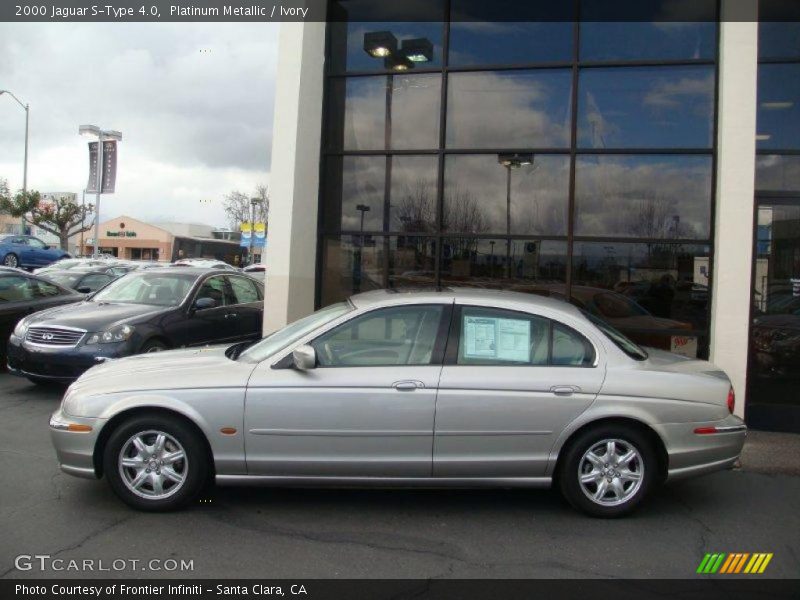 Platinum Metallic / Ivory 2000 Jaguar S-Type 4.0