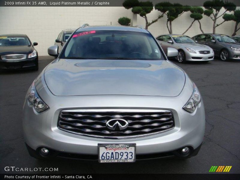 Liquid Platinum Metallic / Graphite 2009 Infiniti FX 35 AWD