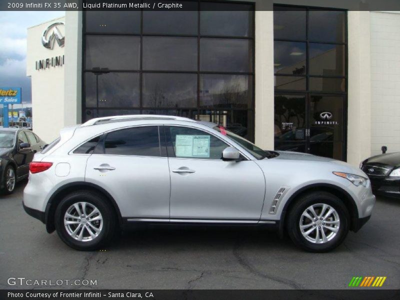Liquid Platinum Metallic / Graphite 2009 Infiniti FX 35 AWD