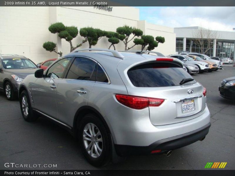 Liquid Platinum Metallic / Graphite 2009 Infiniti FX 35 AWD