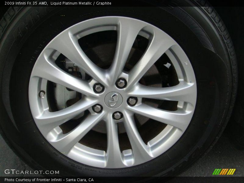 Liquid Platinum Metallic / Graphite 2009 Infiniti FX 35 AWD
