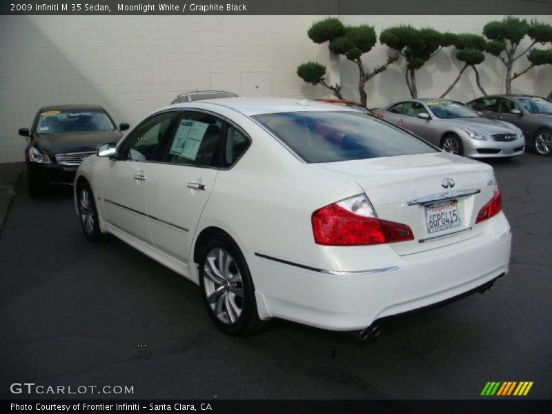 Moonlight White / Graphite Black 2009 Infiniti M 35 Sedan