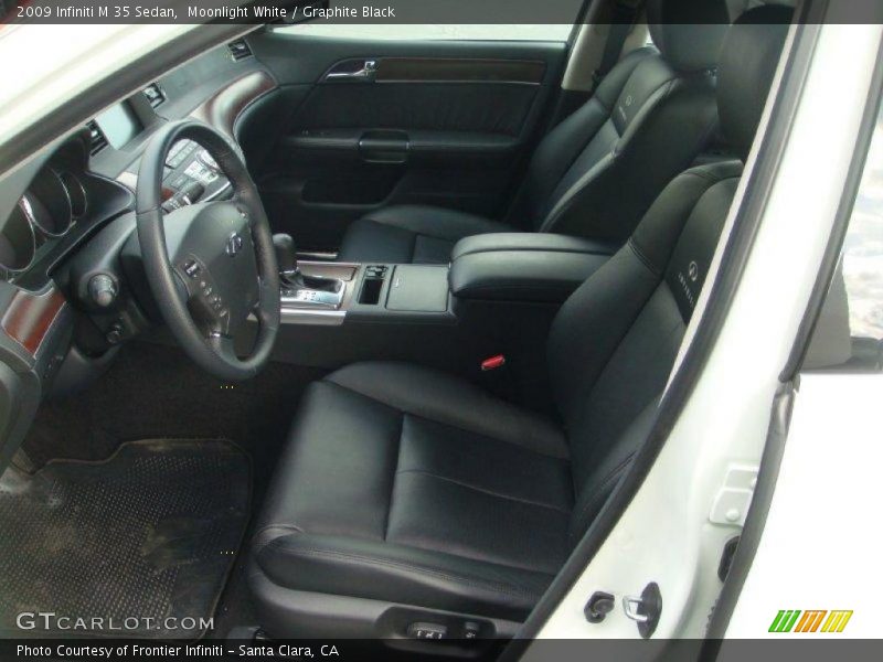 Moonlight White / Graphite Black 2009 Infiniti M 35 Sedan