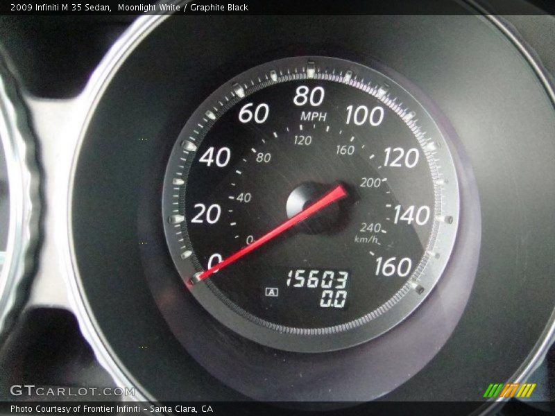 Moonlight White / Graphite Black 2009 Infiniti M 35 Sedan