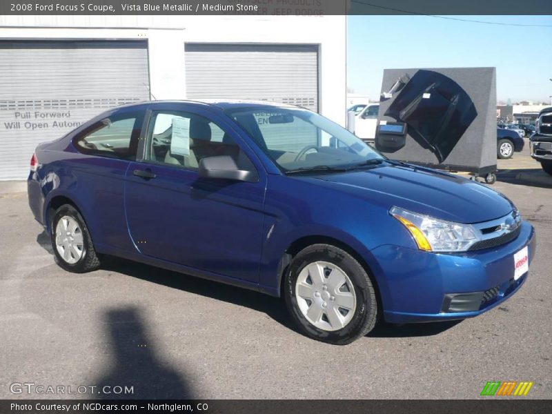 Vista Blue Metallic / Medium Stone 2008 Ford Focus S Coupe