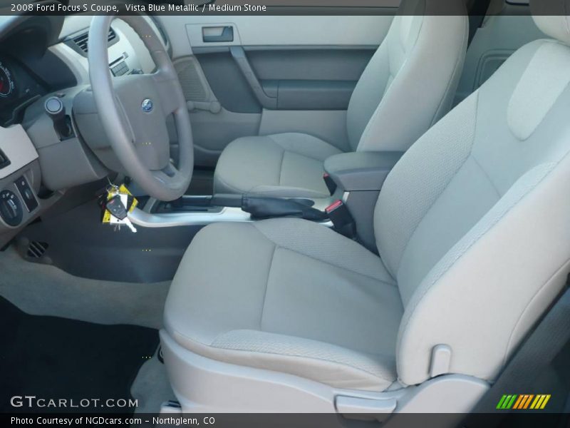 Vista Blue Metallic / Medium Stone 2008 Ford Focus S Coupe