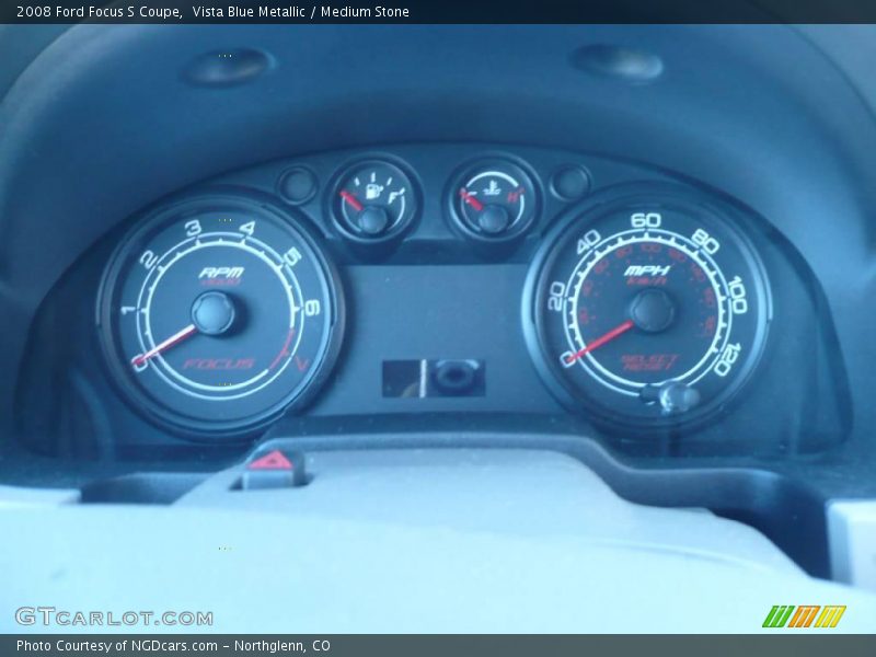Vista Blue Metallic / Medium Stone 2008 Ford Focus S Coupe