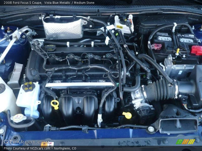 Vista Blue Metallic / Medium Stone 2008 Ford Focus S Coupe