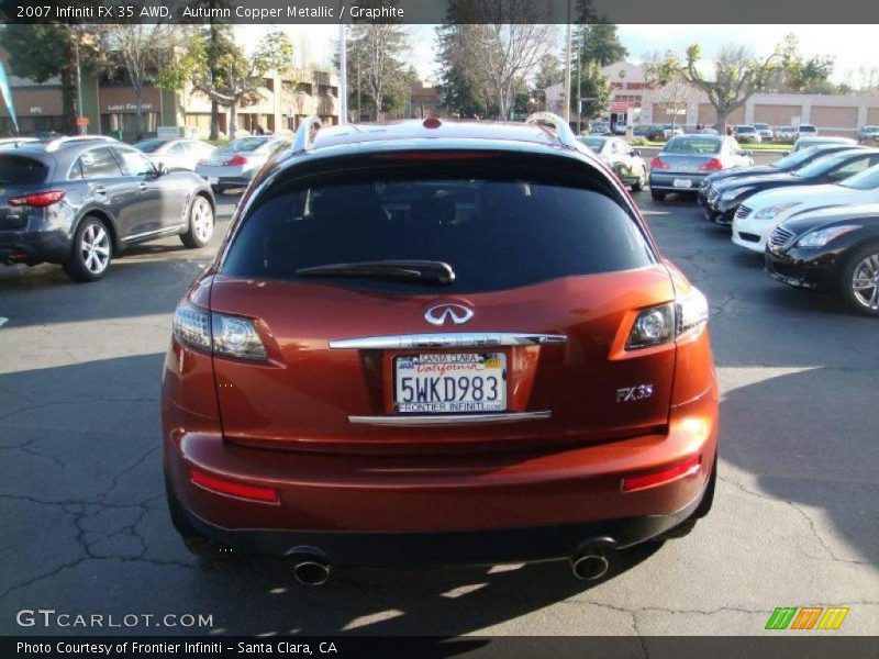 Autumn Copper Metallic / Graphite 2007 Infiniti FX 35 AWD